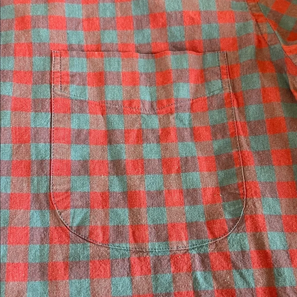 JCrew Classic Fit Stretch Button Down Shirt Red/Blue Plaid Size Small